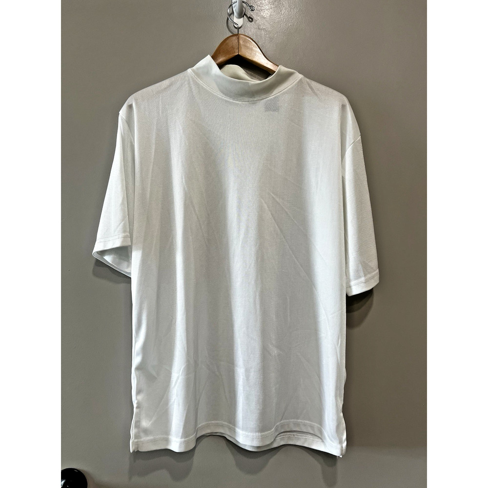 MONDO UOMO Italia Men’s XXL Shirt white Sports Athleisure Pickleball mock neck